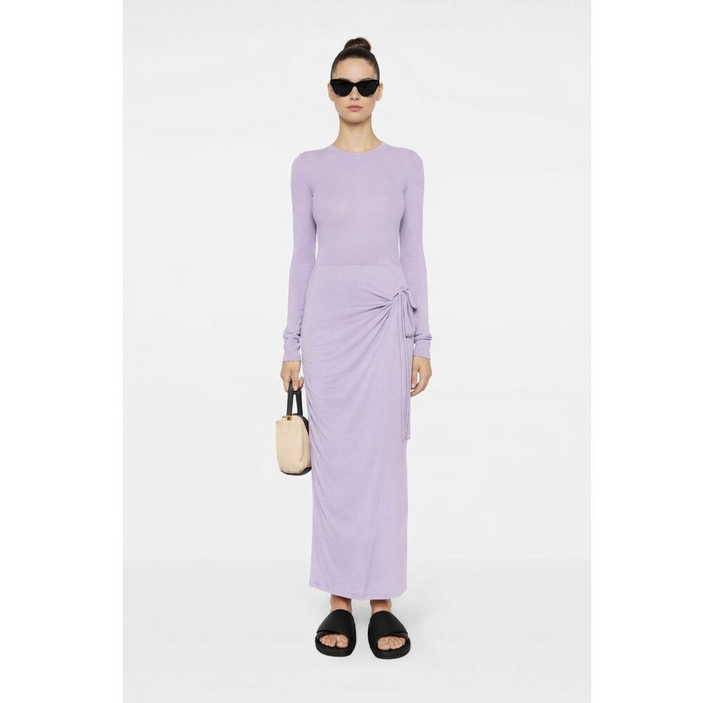 Nanushka Inaya Wrap Midi Skirt in soft lavender XS